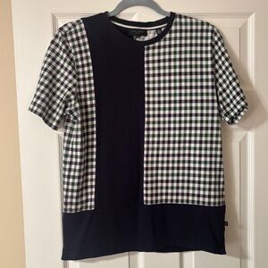 Ted Baker Flugga Cotton Pieced House Check Tee